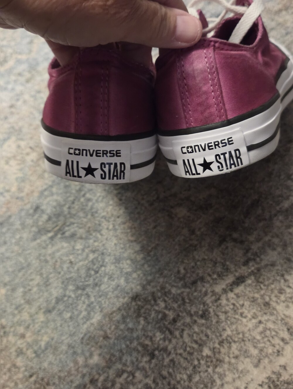 Converse All Star Low Slip-On Sneakers Magenta Pink Satin Women’s 9.5 - Picture 7 of 8
